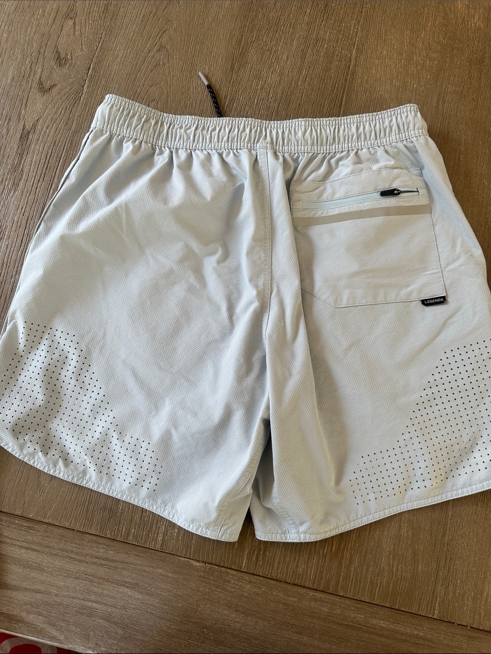 Legends Men's Athletic Drawstring Shorts - White - Picture 4 of 5